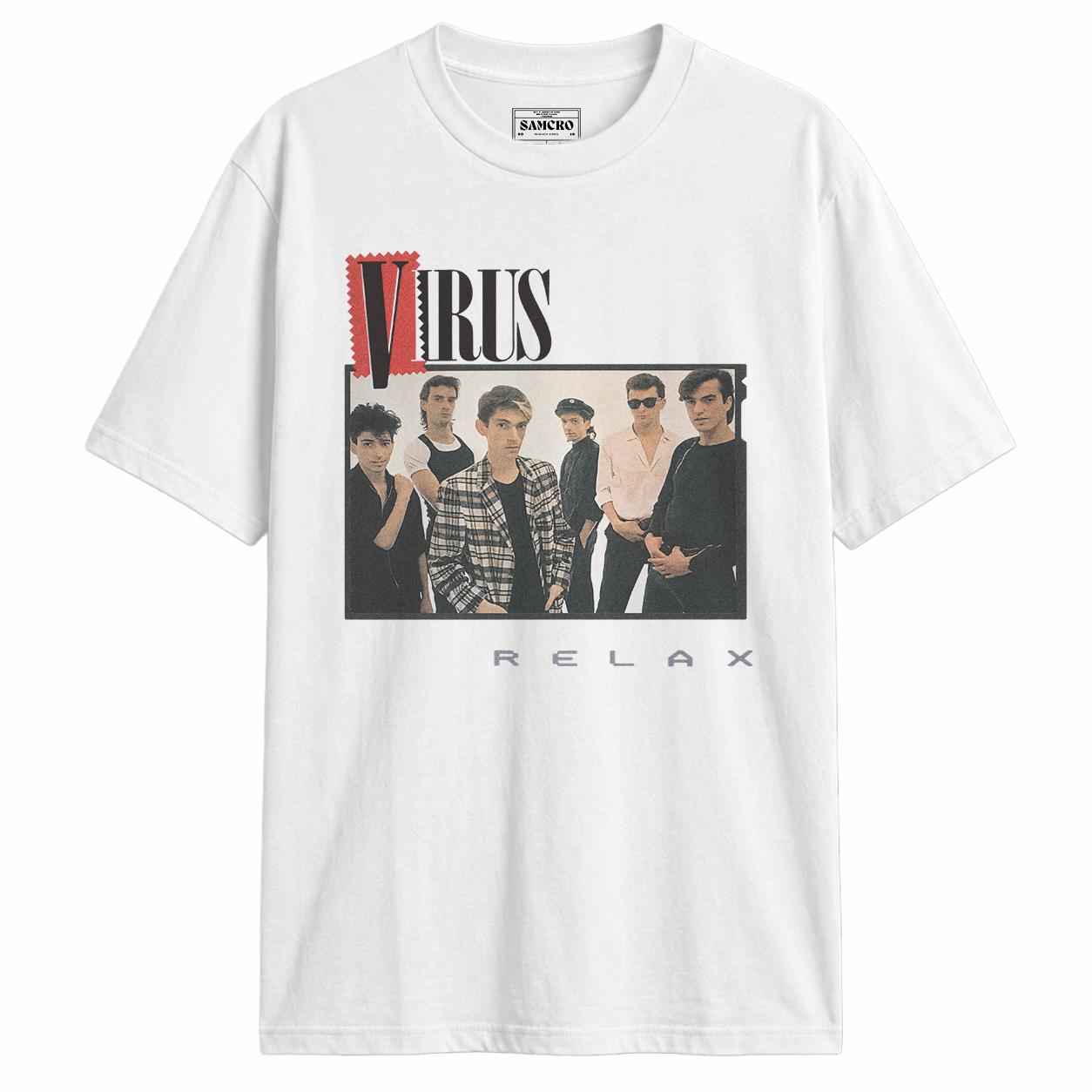 Virus - Relax en color Blanco — vista frontal
