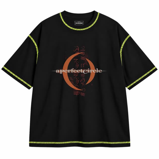A Perfect Circle - Mer de Noms — Unisex oversize, Negro con costura verde