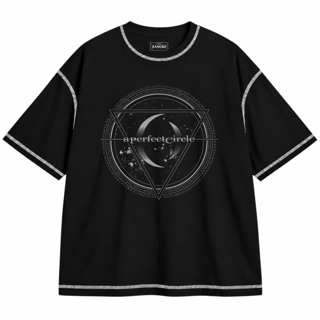 A Perfect Circle - Sigil — Unisex oversize, Negro con costura blanca