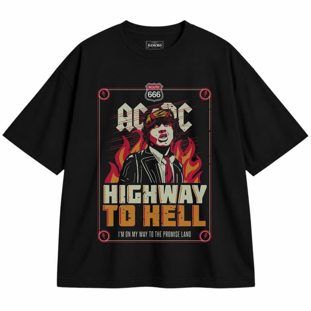AC/DC 11 — Unisex oversize, Negro