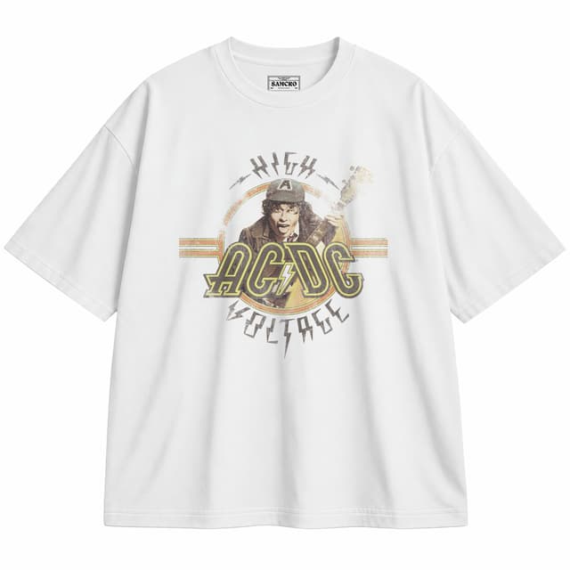 AC/DC 21 — Unisex oversize, Blanco