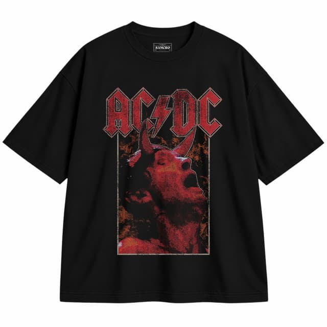 AC/DC 24 — Unisex oversize, Negro