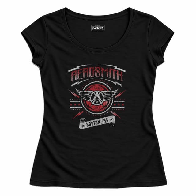 Aerosmith - Boston Pride — Mujer entallada, Negro