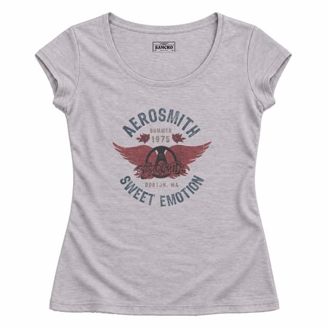 Aerosmith - Sweet Emotion — Mujer entallada, Gris