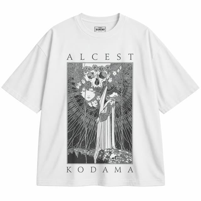 Alcest - Faces Skull Inverted — Unisex oversize, Blanco