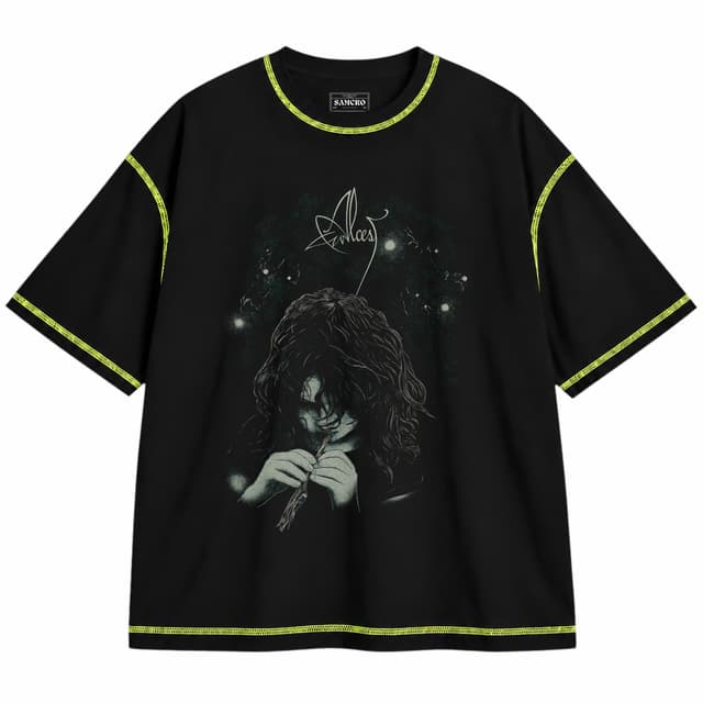 Alcest - Souvenirs Dun Autre Monde — Unisex oversize, Negro con costura verde