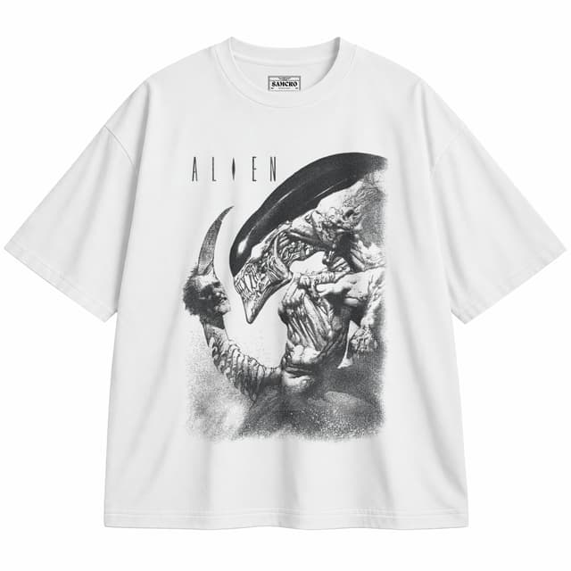 Alien 16 — Unisex oversize, Blanco