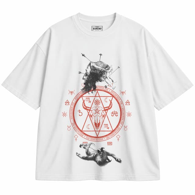 American Horror Story 3 — Unisex oversize, Blanco