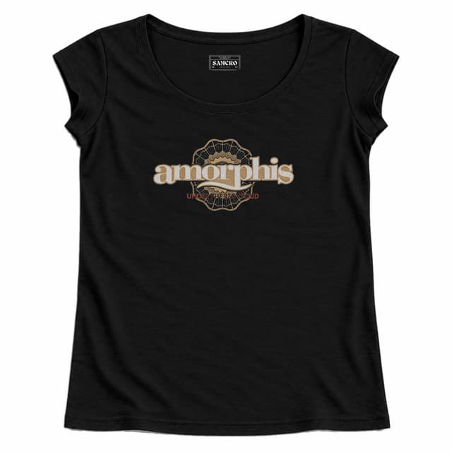 Amorphis - Red Cloud Sun Logo — Mujer recta, Negro