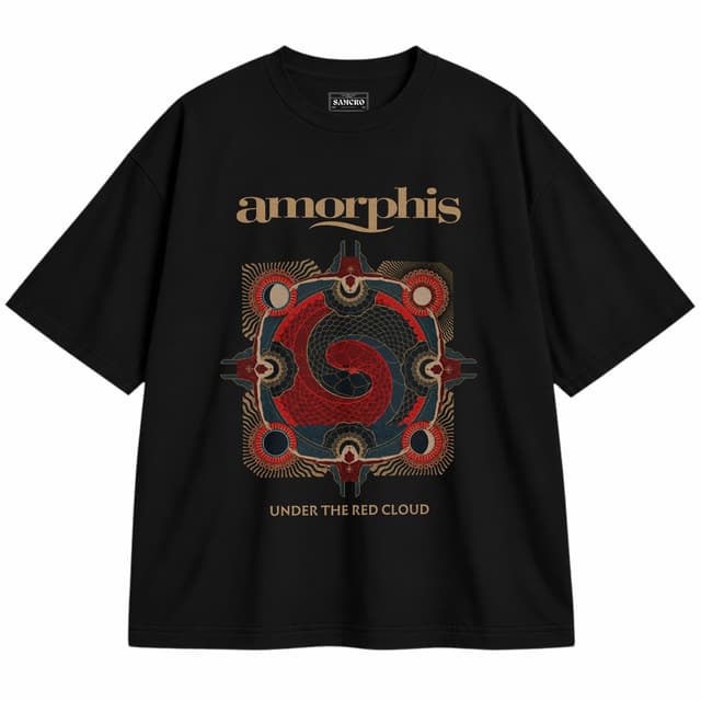 Amorphis - Under the Red Cloud — Unisex oversize, Negro
