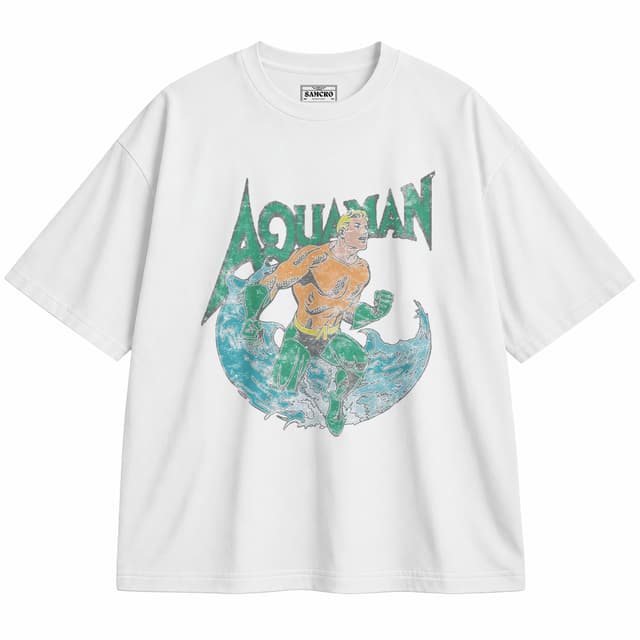 Aquaman 4 — Unisex oversize, Blanco
