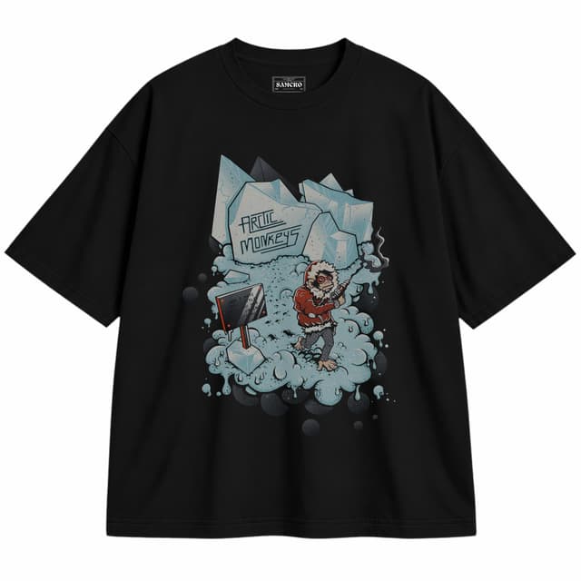 Arctic Monkeys 12 — Unisex oversize, Negro