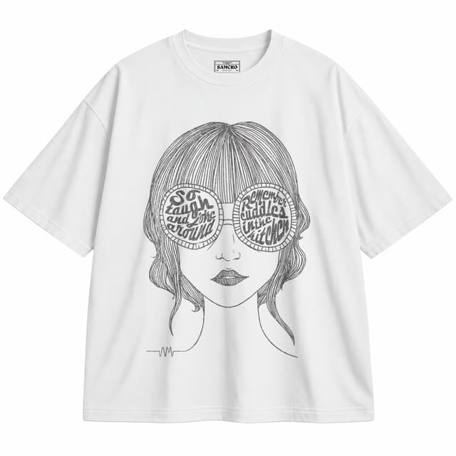 Arctic Monkeys 6 — Unisex oversize, Blanco