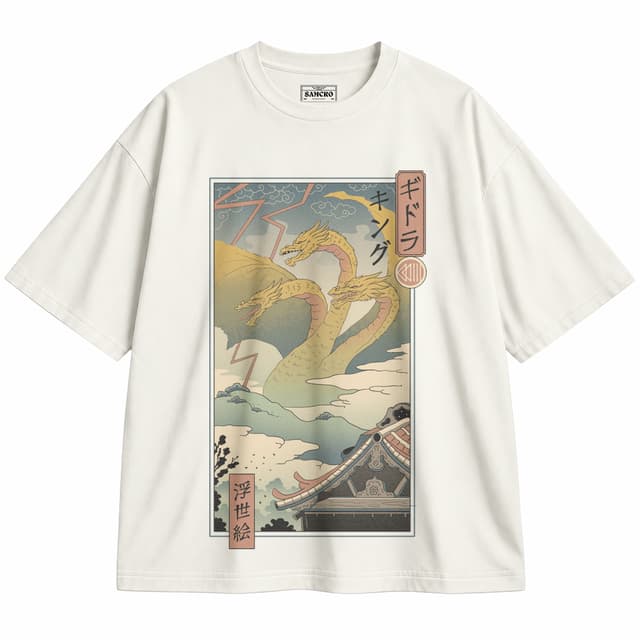 ARTE JAPONÉS 15 — Unisex oversize, Crema