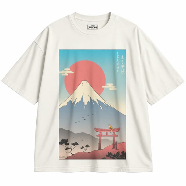 ARTE JAPONÉS 16 — Unisex oversize, Crema