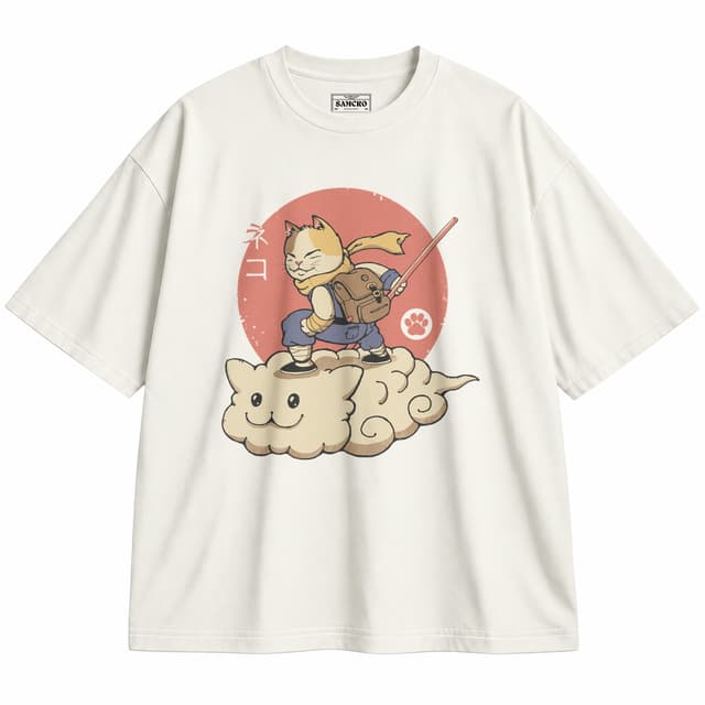 ARTE JAPONÉS 2 — Unisex oversize, Crema