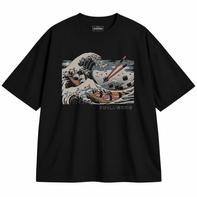 Arte japonés 20 — Unisex oversize, Negro