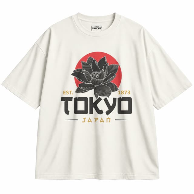 ARTE JAPONÉS 21 — Unisex oversize, Crema