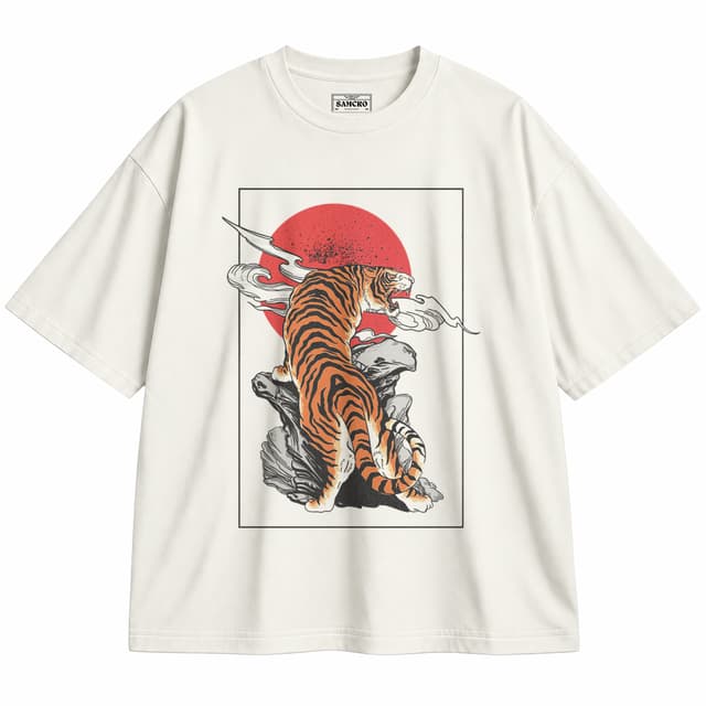 ARTE JAPONÉS 22 — Unisex oversize, Crema
