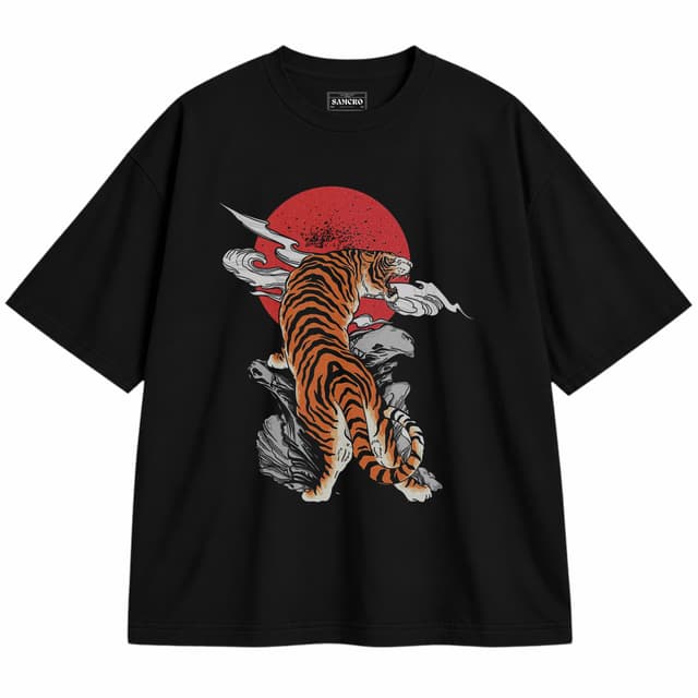 ARTE JAPONÉS 23 — Unisex oversize, Negro