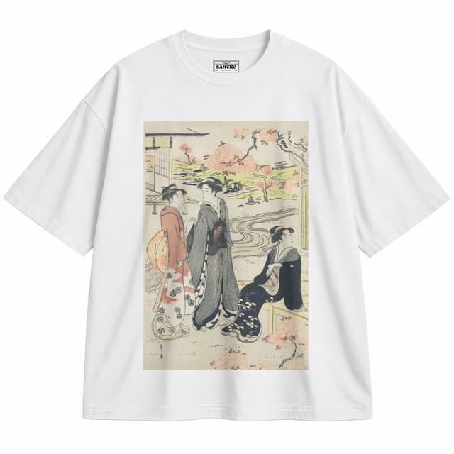 ARTE JAPONÉS 39 — Unisex oversize, Blanco