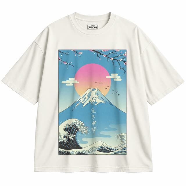 ARTE JAPONÉS 6 — Unisex oversize, Crema