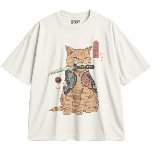 Arte japonés 7 — Unisex oversize, Crema