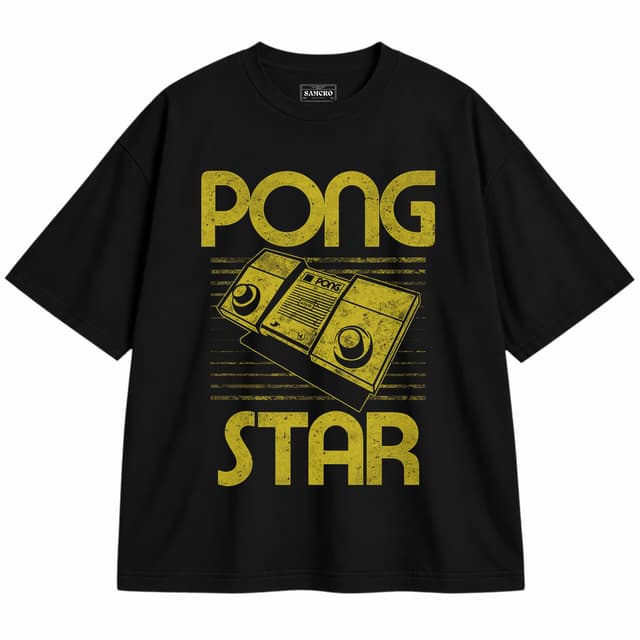 Atari 19 — Unisex oversize, Negro