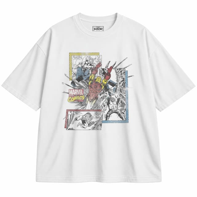 Avengers 14 — Unisex oversize, Blanco
