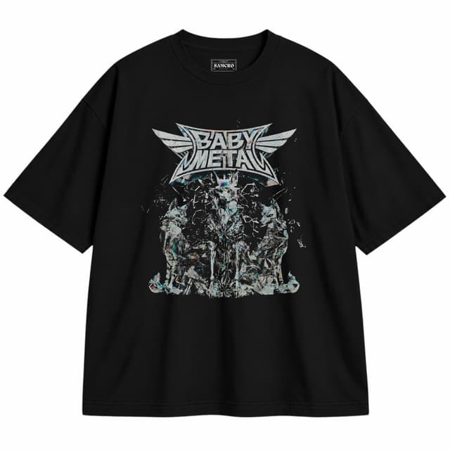 Babymetal - Glass Foxes — Unisex oversize, Negro