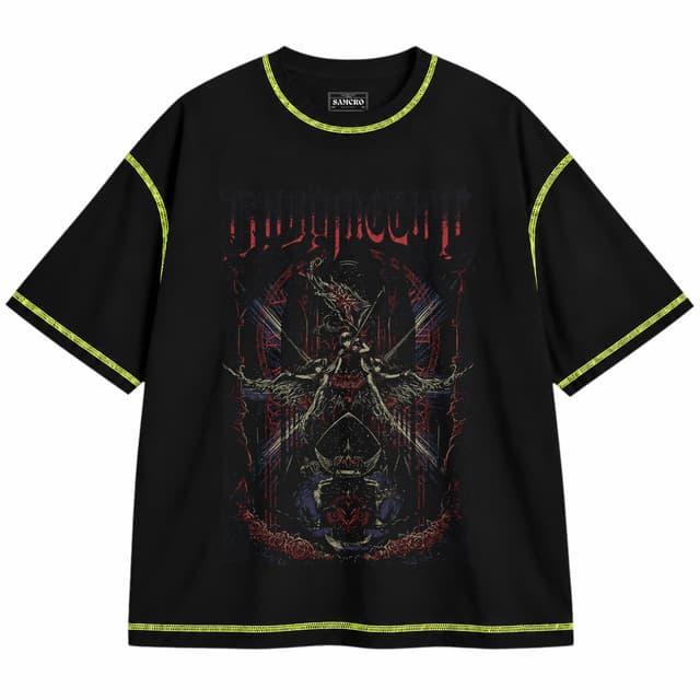 Babymetal - Wembley Memorial Online Live Ver — Unisex oversize, Negro con costura verde