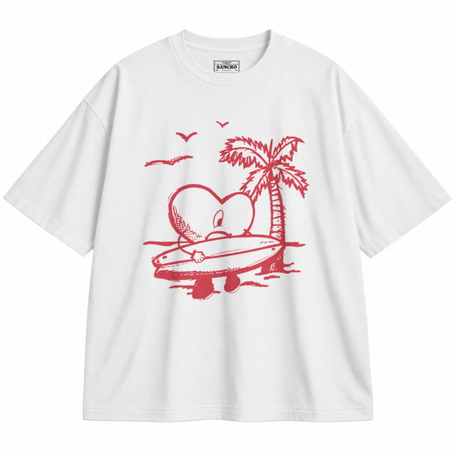 Bad bunny 5 — Unisex oversize, Blanco
