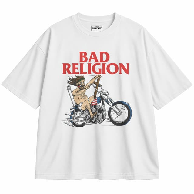 Bad Religion - American Jesus — Unisex oversize, Blanco