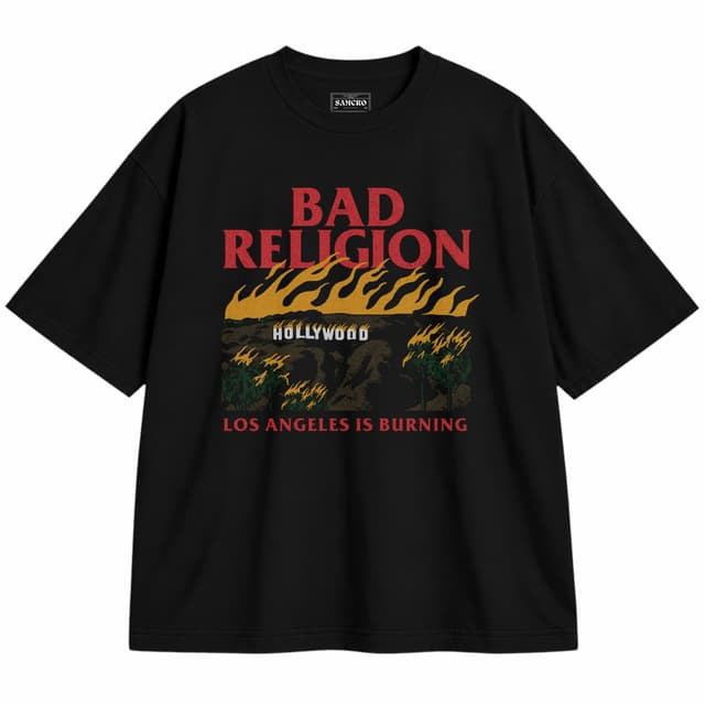 Bad Religion - Burning — Unisex oversize, Negro