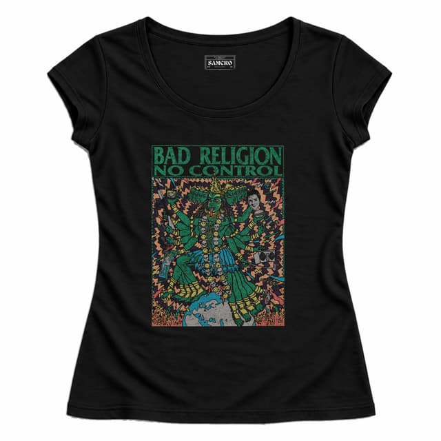 Bad Religion - No Control — Mujer entallada, Negro