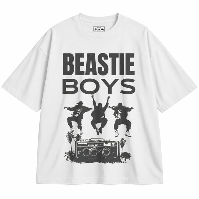 Beastie Boys - Biography Three Misfits — Unisex oversize, Blanco
