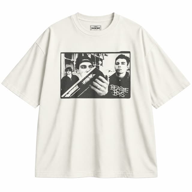 Beastie Boys - Boombox BW — Unisex oversize, Crema