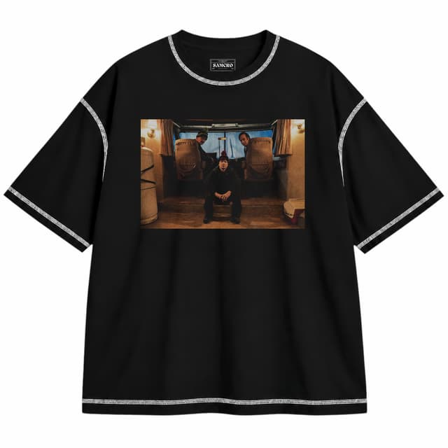 Better Call Saul 8 — Unisex oversize, Negro con costura blanca