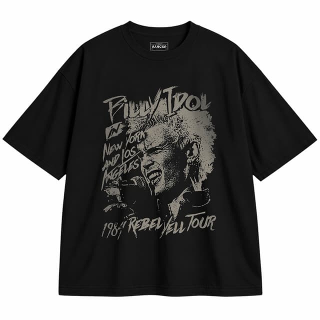 Billy Idol 7 — Unisex oversize, Negro