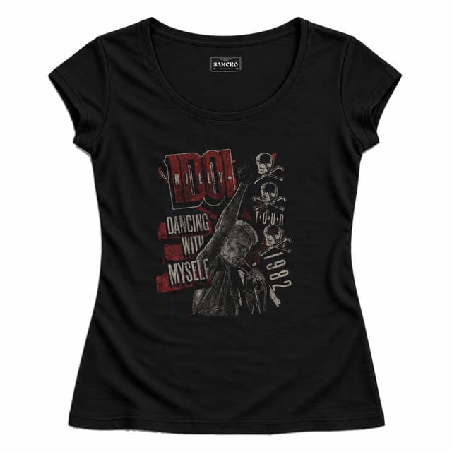 Billy Idol - Dancing with Myself — Mujer entallada, Negro