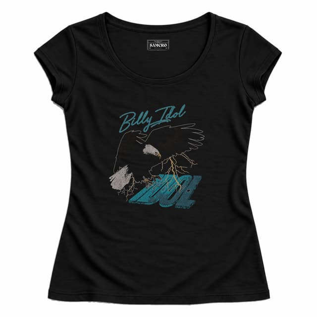 Billy Idol - Eagle — Mujer entallada, Negro