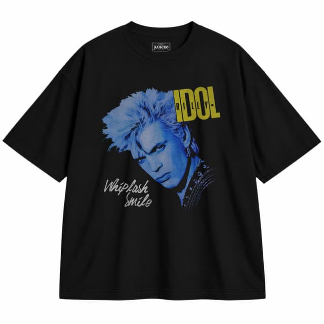 Billy Idol - Smile — Unisex oversize, Negro