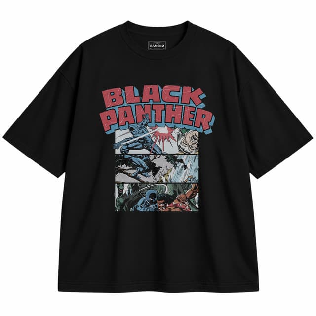 Black Panther 5 — Unisex oversize, Negro
