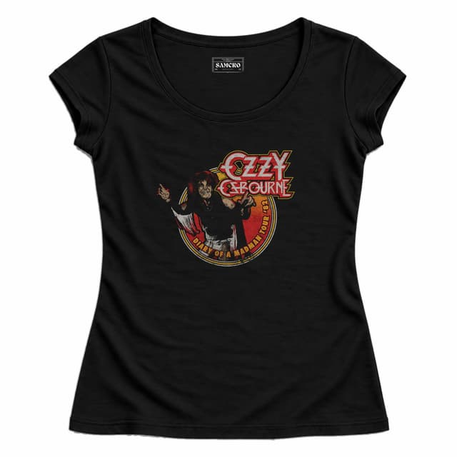 Black Sabbath - Diary of a Mad Man Tour 1982 — Mujer entallada, Negro
