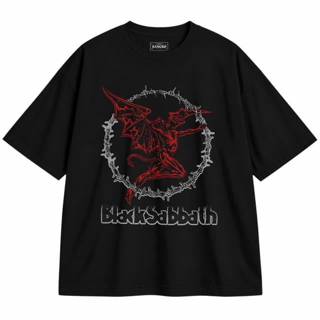 Black Sabbath - Red Henry — Unisex oversize, Negro