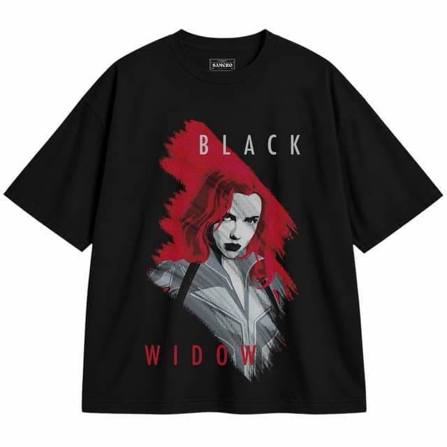 Black Widow 11 — Unisex oversize, Negro