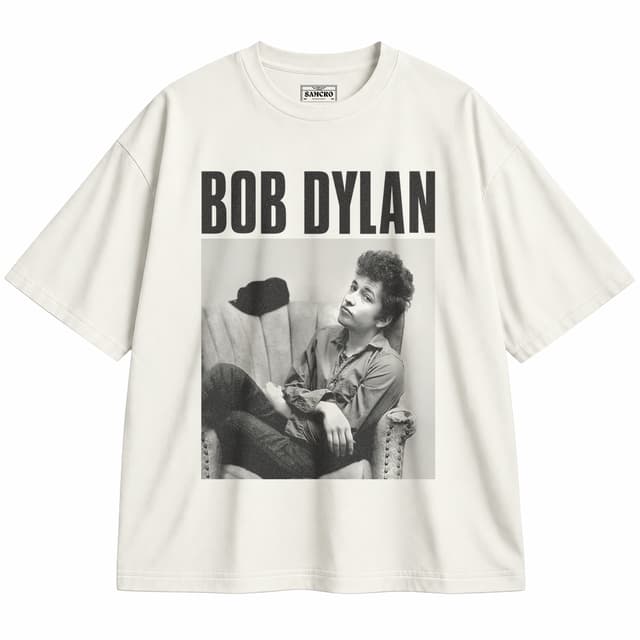 Bob Dylan 5 — Unisex oversize, Crema