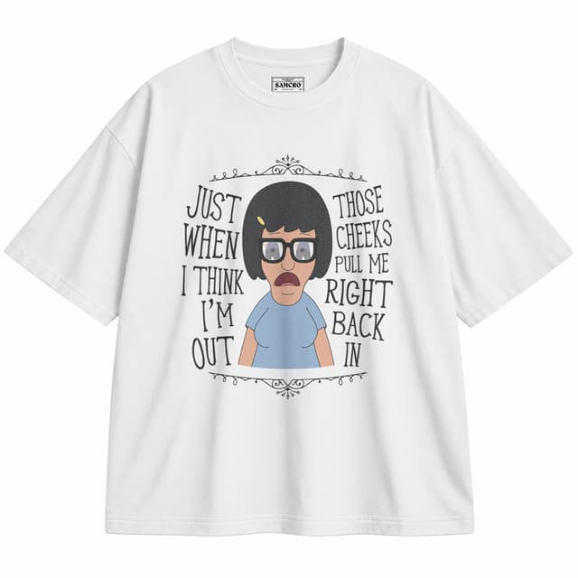 Bob's Burgers 4 — Unisex oversize, Blanco