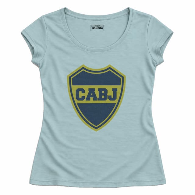 Boca Juniors - Escudo Cabj Liso — Mujer entallada, Celeste