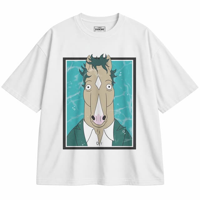BoJack Horseman 10 — Unisex oversize, Blanco